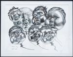 Balloon Boy, 2025, Charcoal on paper, 55 x 73 cm  /  66 x 83 cm (with frame)