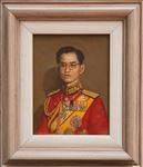 King Rama IX no.9, 2025, Oil on linen, 18.5 x 14 cm