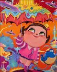 Under the Umbrella, 2025, Acrylic on Canvas, 150 x 120 cm