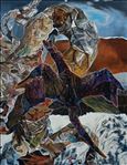 Folds of the Paper Dragon No.03, 2026, Oil on linen, 90 x 70 cm Folds of the Paper Dragon No.03, 2026, Oil on linen, 90 x 70 cm