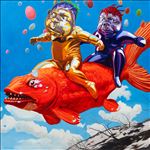 Hunter & Hunter, 2024, Oil on linen, 150 x 150 cm