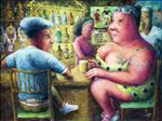 Conversation with Barfly, 2013, Oil on canvas, 122x91cm